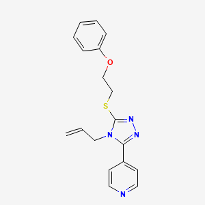 molecular formula C18H18N4OS B5794908 4-{4-allyl-5-[(2-phenoxyethyl)thio]-4H-1,2,4-triazol-3-yl}pyridine 