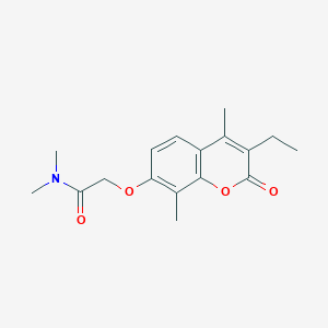 molecular formula C17H21NO4 B5794933 2-[(3-ethyl-4,8-dimethyl-2-oxo-2H-chromen-7-yl)oxy]-N,N-dimethylacetamide 