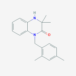 molecular formula C19H22N2O B5794939 1-(2,4-dimethylbenzyl)-3,3-dimethyl-3,4-dihydro-2(1H)-quinoxalinone 