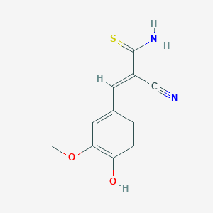 molecular formula C11H10N2O2S B5794953 2-cyano-3-(4-hydroxy-3-methoxyphenyl)-2-propenethioamide CAS No. 95877-09-1