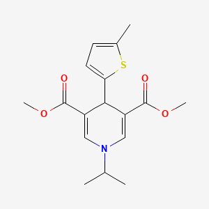 dimethyl 1-isopropyl-4-(5-methyl-2-thienyl)-1,4-dihydro-3,5-pyridinedicarboxylate