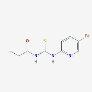 molecular formula C9H10BrN3OS B5794971 N-{[(5-bromo-2-pyridinyl)amino]carbonothioyl}propanamide 