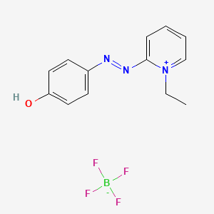 molecular formula C13H14BF4N3O B579498 1-Ethyl-2-[2-(4-oxocyclohexa-2,5-dien-1-ylidene)hydrazinyl]pyridin-1-ium tetrafluoroborate CAS No. 16599-85-2