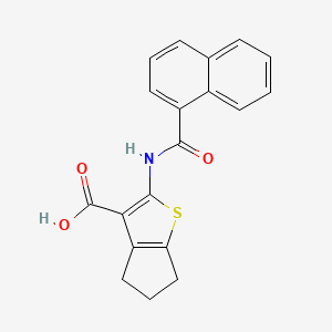 molecular formula C19H15NO3S B5794995 2-(1-naphthoylamino)-5,6-dihydro-4H-cyclopenta[b]thiophene-3-carboxylic acid 
