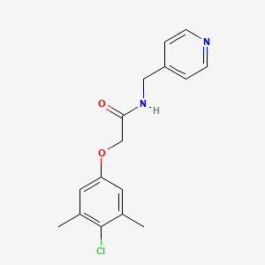 molecular formula C16H17ClN2O2 B5795014 2-(4-chloro-3,5-dimethylphenoxy)-N-(4-pyridinylmethyl)acetamide 