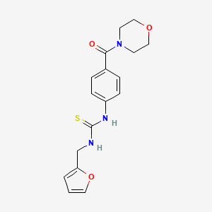molecular formula C17H19N3O3S B5795039 N-(2-furylmethyl)-N'-[4-(4-morpholinylcarbonyl)phenyl]thiourea 