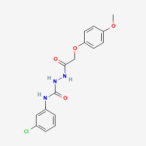 molecular formula C16H16ClN3O4 B5795043 N-(3-chlorophenyl)-2-[(4-methoxyphenoxy)acetyl]hydrazinecarboxamide 
