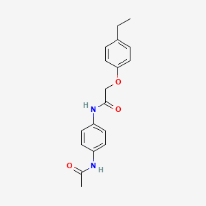 molecular formula C18H20N2O3 B5795053 N-[4-(acetylamino)phenyl]-2-(4-ethylphenoxy)acetamide 