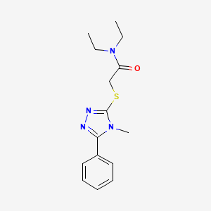 N,N-diethyl-2-[(4-methyl-5-phenyl-4H-1,2,4-triazol-3-yl)thio]acetamide