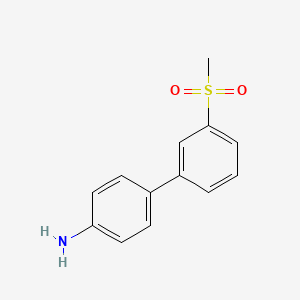 molecular formula C13H13NO2S B579510 3'-(Methylsulfonyl)-1,1'-biphenyl-4-amine CAS No. 16734-99-9