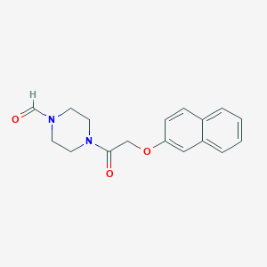 molecular formula C17H18N2O3 B5795107 4-[(2-naphthyloxy)acetyl]-1-piperazinecarbaldehyde 