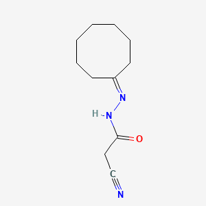 molecular formula C11H17N3O B5795120 2-cyano-N'-cyclooctylideneacetohydrazide 