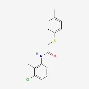 molecular formula C16H16ClNOS B5795123 N-(3-chloro-2-methylphenyl)-2-[(4-methylphenyl)thio]acetamide 
