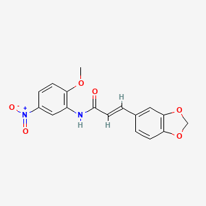 molecular formula C17H14N2O6 B5795129 3-(1,3-benzodioxol-5-yl)-N-(2-methoxy-5-nitrophenyl)acrylamide 