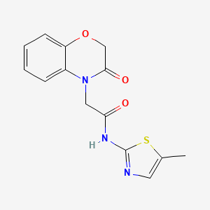 molecular formula C14H13N3O3S B5795143 N-(5-methyl-1,3-thiazol-2-yl)-2-(3-oxo-2,3-dihydro-4H-1,4-benzoxazin-4-yl)acetamide 