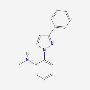 molecular formula C16H15N3 B5795155 N-methyl-2-(3-phenyl-1H-pyrazol-1-yl)aniline 