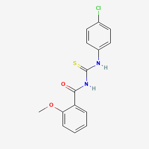 molecular formula C15H13ClN2O2S B5795162 N-{[(4-chlorophenyl)amino]carbonothioyl}-2-methoxybenzamide 