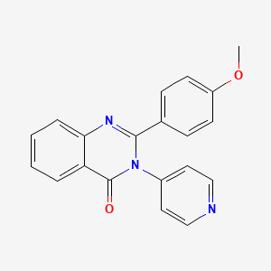 molecular formula C20H15N3O2 B5795165 2-(4-methoxyphenyl)-3-(4-pyridinyl)-4(3H)-quinazolinone 