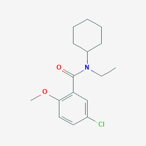 molecular formula C16H22ClNO2 B5795181 5-chloro-N-cyclohexyl-N-ethyl-2-methoxybenzamide 