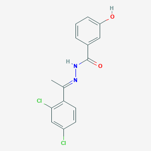 molecular formula C15H12Cl2N2O2 B5795208 N'-[1-(2,4-dichlorophenyl)ethylidene]-3-hydroxybenzohydrazide 