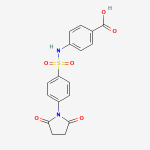 4-({[4-(2,5-dioxo-1-pyrrolidinyl)phenyl]sulfonyl}amino)benzoic acid