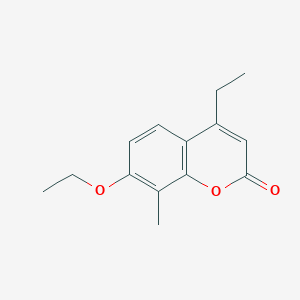 molecular formula C14H16O3 B5795268 7-ethoxy-4-ethyl-8-methyl-2H-chromen-2-one 