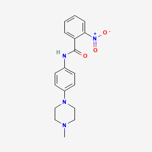 molecular formula C18H20N4O3 B5795289 N-[4-(4-methyl-1-piperazinyl)phenyl]-2-nitrobenzamide 