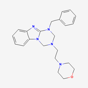 molecular formula C22H27N5O B5795302 1-benzyl-3-[2-(4-morpholinyl)ethyl]-1,2,3,4-tetrahydro[1,3,5]triazino[1,2-a]benzimidazole 