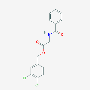 molecular formula C16H13Cl2NO3 B5795308 3,4-二氯苄基N-苯甲酰甘氨酸盐 