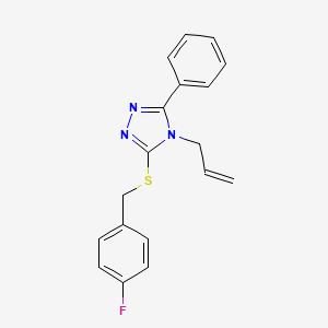 4-allyl-3-[(4-fluorobenzyl)thio]-5-phenyl-4H-1,2,4-triazole