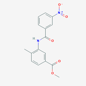 molecular formula C16H14N2O5 B5795326 methyl 4-methyl-3-[(3-nitrobenzoyl)amino]benzoate 
