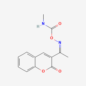 molecular formula C13H12N2O4 B579534 3-[1-(N-Methylcarbamoyloxyimino)ethyl]coumarin CAS No. 18149-27-4