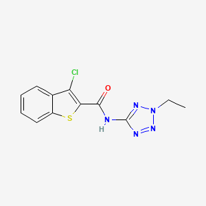 molecular formula C12H10ClN5OS B5795348 3-chloro-N-(2-ethyl-2H-tetrazol-5-yl)-1-benzothiophene-2-carboxamide 