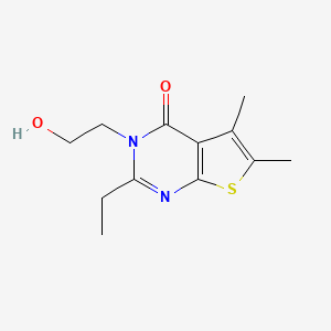 molecular formula C12H16N2O2S B5795351 2-ethyl-3-(2-hydroxyethyl)-5,6-dimethylthieno[2,3-d]pyrimidin-4(3H)-one 