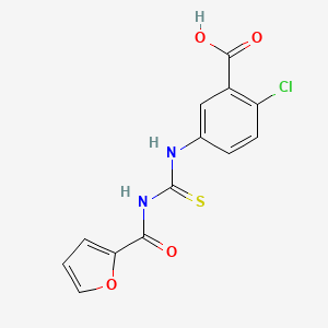 molecular formula C13H9ClN2O4S B5795358 2-chloro-5-{[(2-furoylamino)carbonothioyl]amino}benzoic acid 