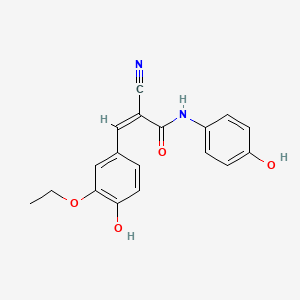 molecular formula C18H16N2O4 B5795360 2-cyano-3-(3-ethoxy-4-hydroxyphenyl)-N-(4-hydroxyphenyl)acrylamide 