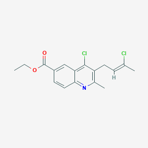 molecular formula C17H17Cl2NO2 B5795365 ethyl 4-chloro-3-(3-chloro-2-buten-1-yl)-2-methyl-6-quinolinecarboxylate 