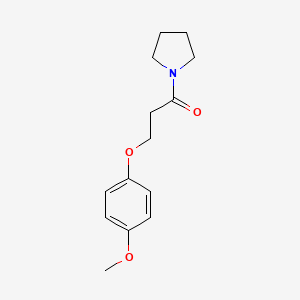 molecular formula C14H19NO3 B5795378 1-[3-(4-methoxyphenoxy)propanoyl]pyrrolidine 