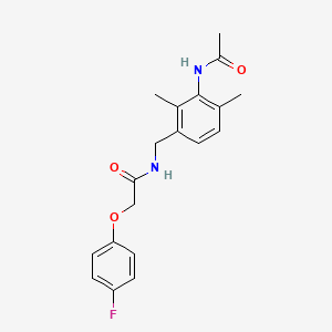 molecular formula C19H21FN2O3 B5795394 N-[3-(acetylamino)-2,4-dimethylbenzyl]-2-(4-fluorophenoxy)acetamide 