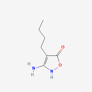 molecular formula C7H12N2O2 B579542 3-Amino-4-butylisoxazol-5(2H)-one CAS No. 17399-71-2