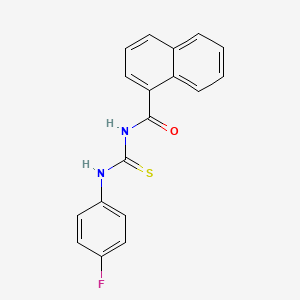 molecular formula C18H13FN2OS B5795430 N-{[(4-fluorophenyl)amino]carbonothioyl}-1-naphthamide 