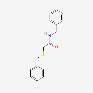 molecular formula C16H16ClNOS B5795433 N-benzyl-2-[(4-chlorobenzyl)thio]acetamide 