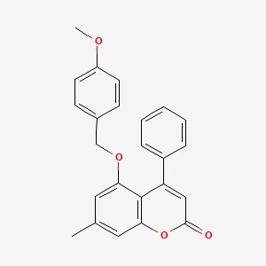 molecular formula C24H20O4 B5795440 5-[(4-methoxybenzyl)oxy]-7-methyl-4-phenyl-2H-chromen-2-one 