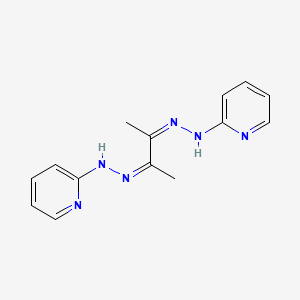 molecular formula C14H16N6 B579547 Biacetyl bis[(pyridin-2-yl)hydrazone] CAS No. 16042-70-9