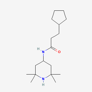 molecular formula C17H32N2O B5795481 3-cyclopentyl-N-(2,2,6,6-tetramethyl-4-piperidinyl)propanamide 