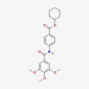 molecular formula C23H27NO6 B5795488 cyclohexyl 4-[(3,4,5-trimethoxybenzoyl)amino]benzoate 