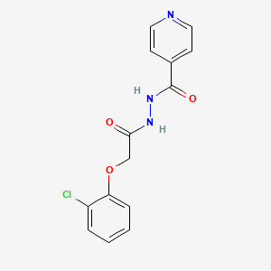 molecular formula C14H12ClN3O3 B5795494 N'-[2-(2-chlorophenoxy)acetyl]isonicotinohydrazide 