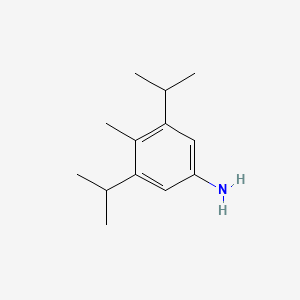 molecular formula C13H21N B579553 4-Methyl-3,5-di(propan-2-yl)aniline CAS No. 17821-04-4