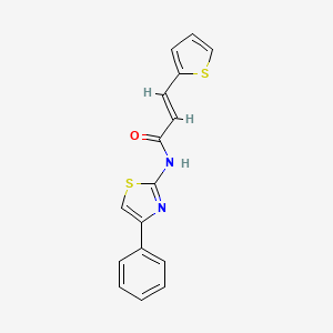 molecular formula C16H12N2OS2 B5795535 N-(4-phenyl-1,3-thiazol-2-yl)-3-(2-thienyl)acrylamide 