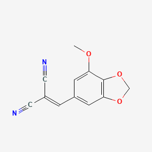 molecular formula C12H8N2O3 B5795550 [(7-methoxy-1,3-benzodioxol-5-yl)methylene]malononitrile 